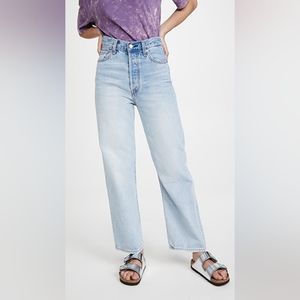 Levi's Ribcage Straight Ankle Jeans Middle Road